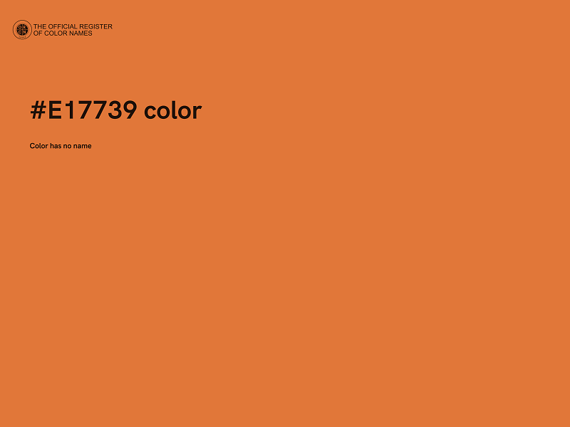 #E17739 color image