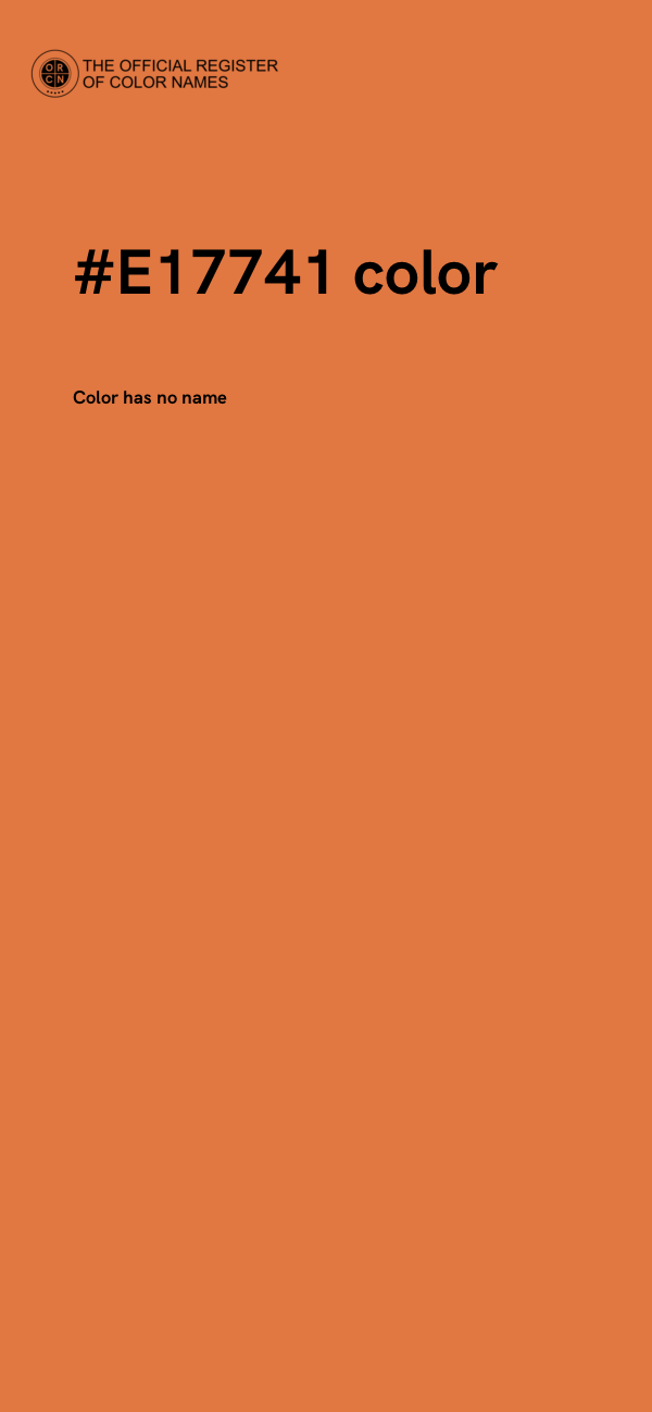 #E17741 color image