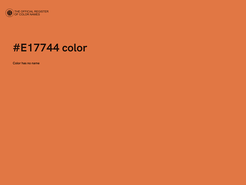 #E17744 color image