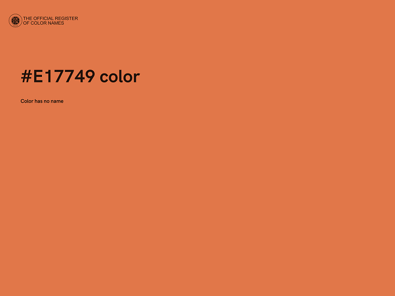 #E17749 color image