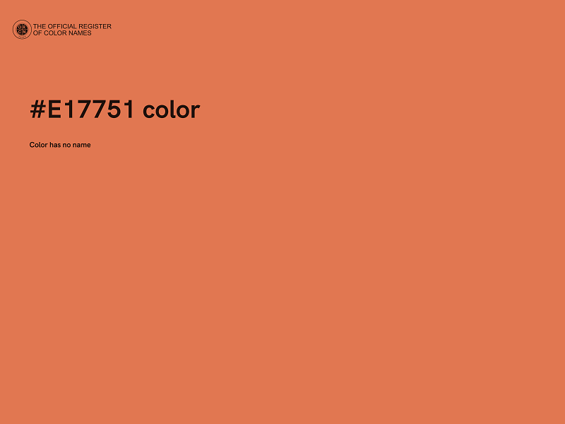 #E17751 color image