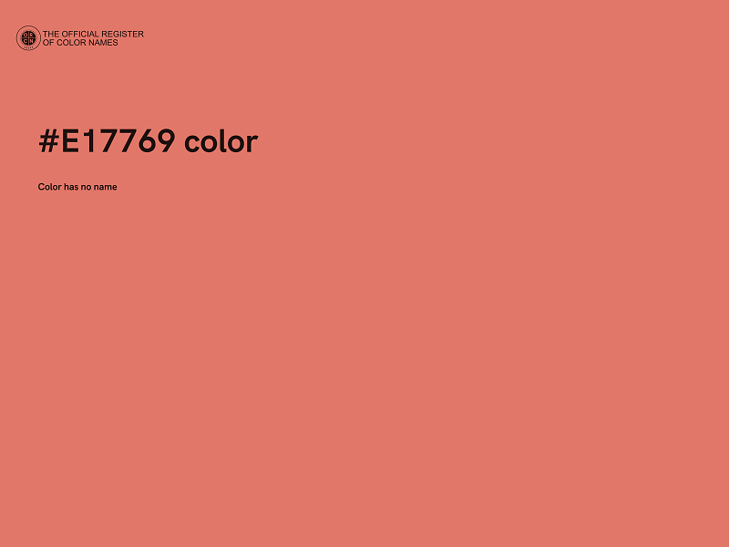 #E17769 color image