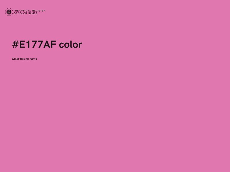 #E177AF color image