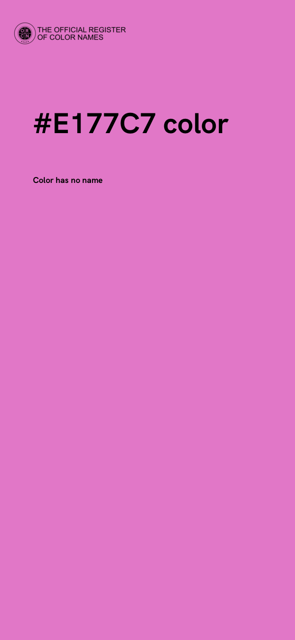 #E177C7 color image