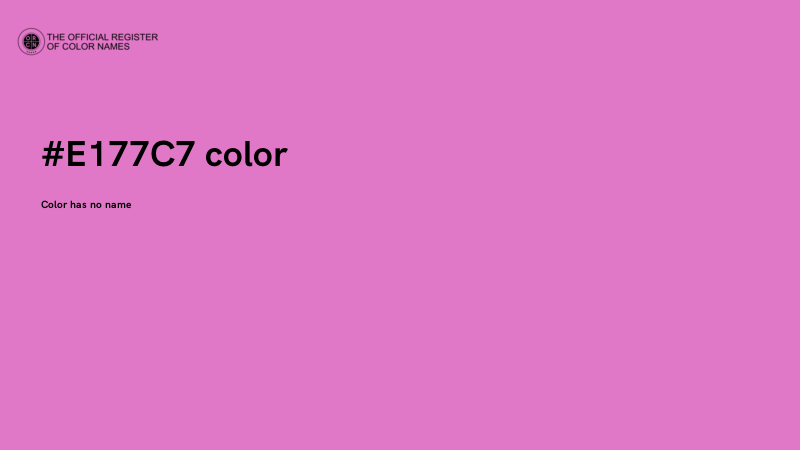 #E177C7 color image