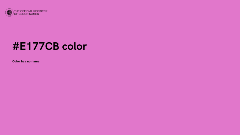 #E177CB color image