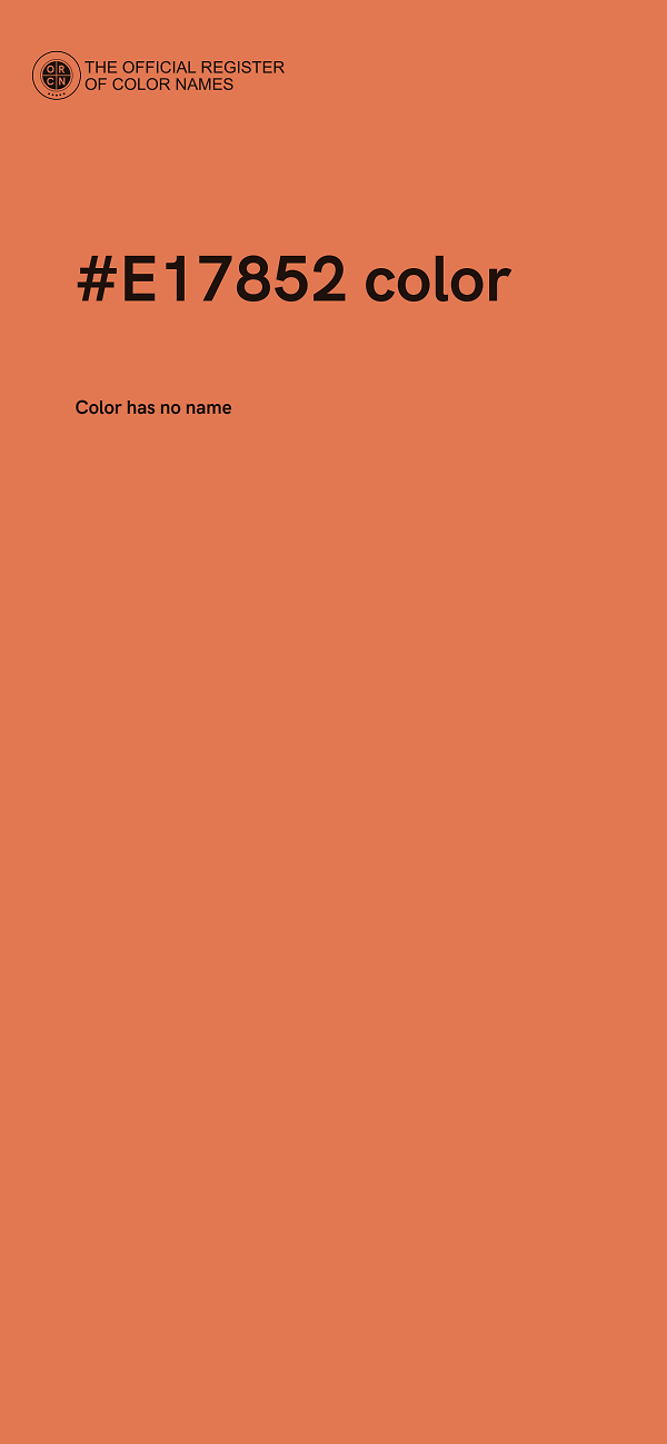 #E17852 color image