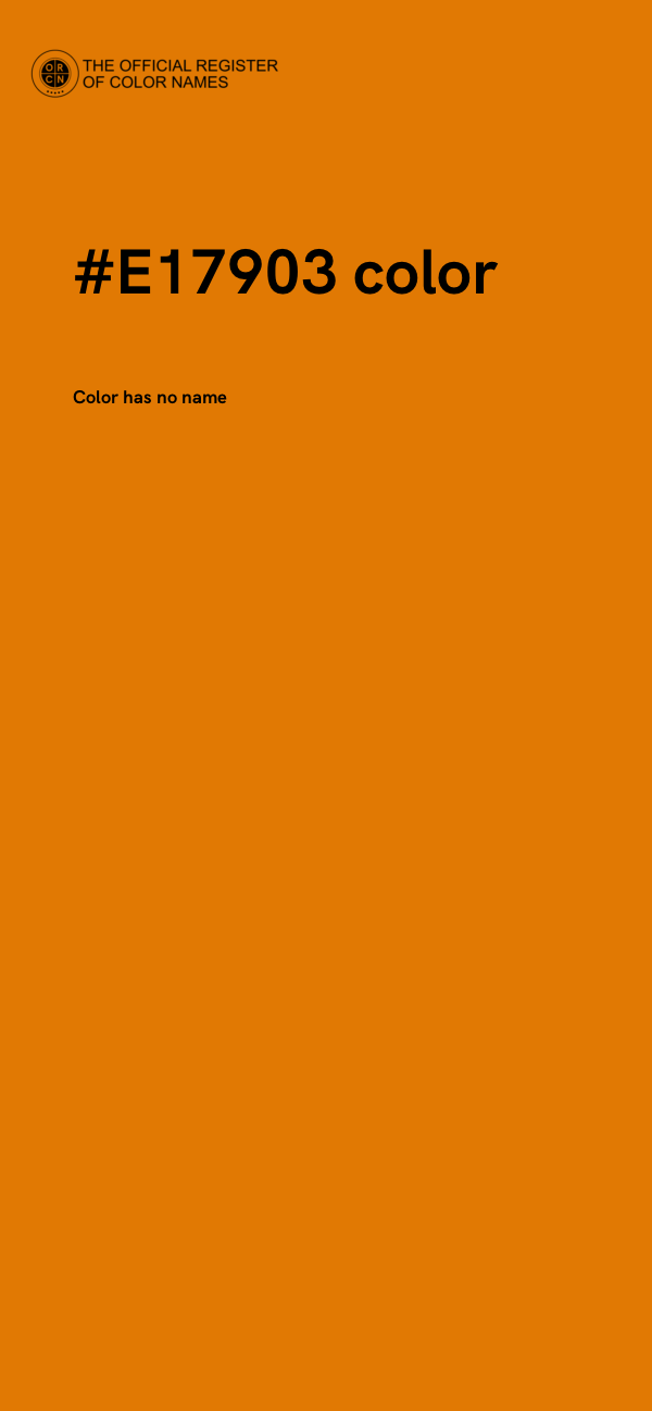 #E17903 color image
