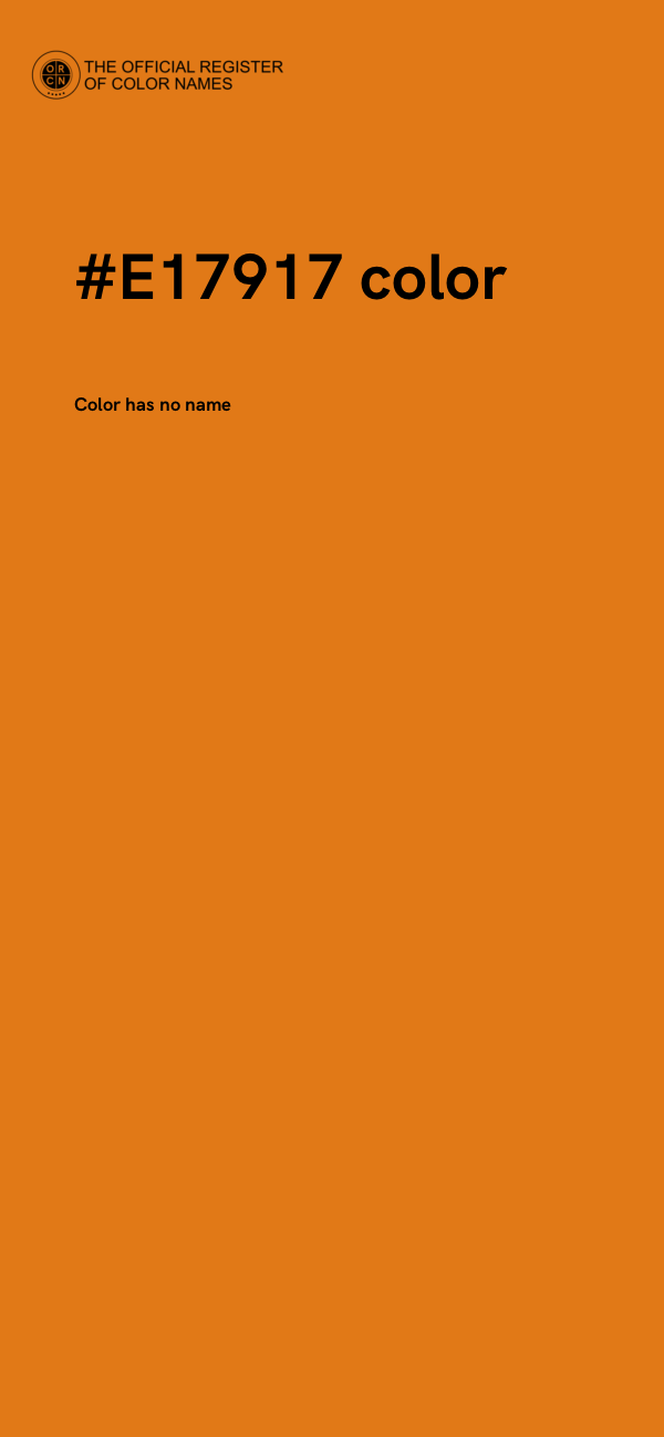 #E17917 color image