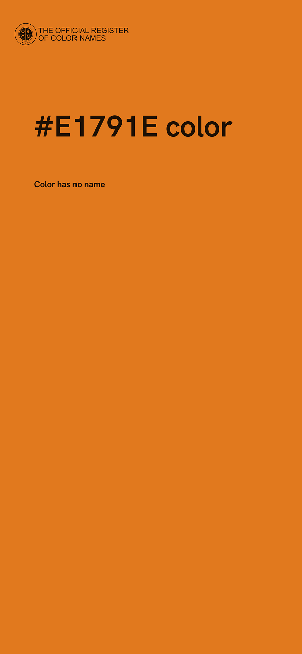 #E1791E color image