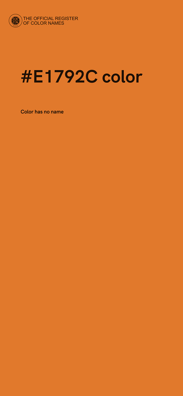 #E1792C color image