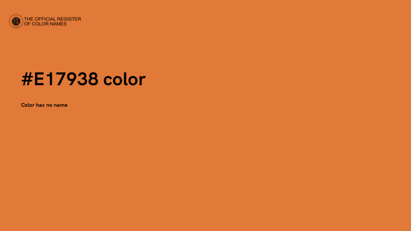#E17938 color image