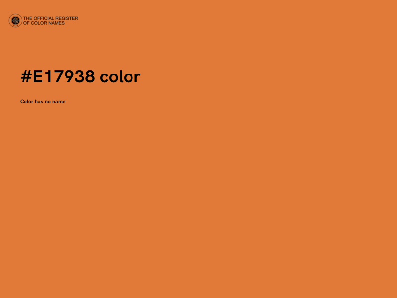 #E17938 color image