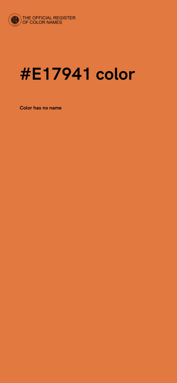 #E17941 color image