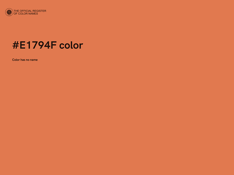 #E1794F color image