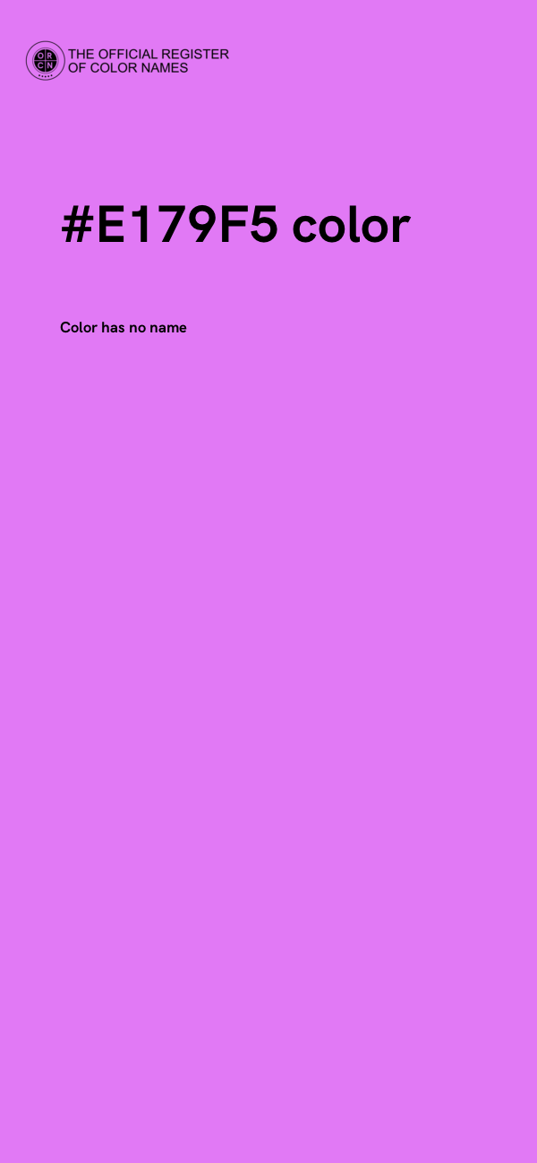 #E179F5 color image
