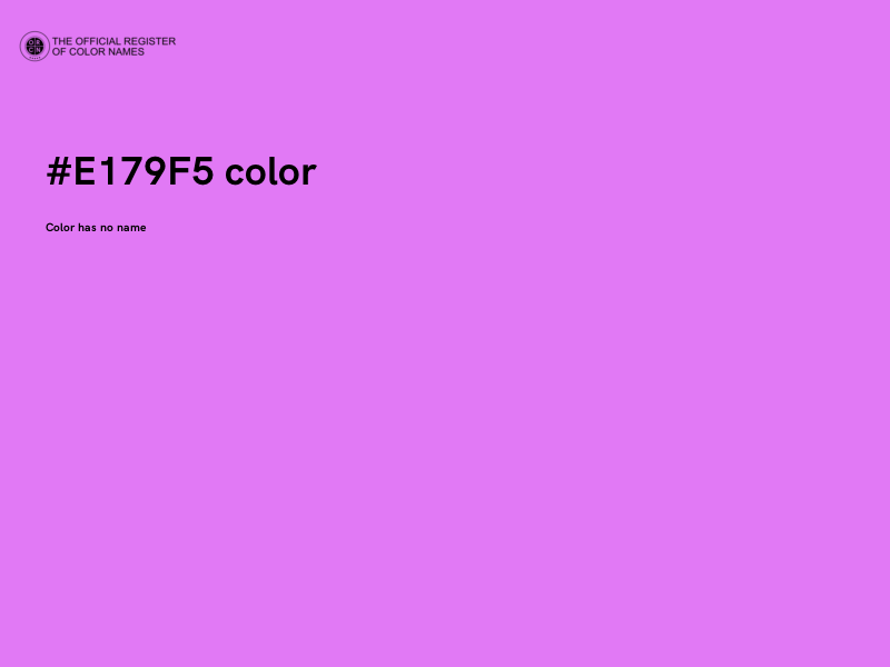 #E179F5 color image
