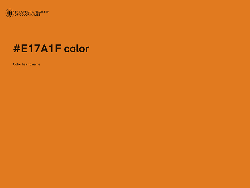 #E17A1F color image