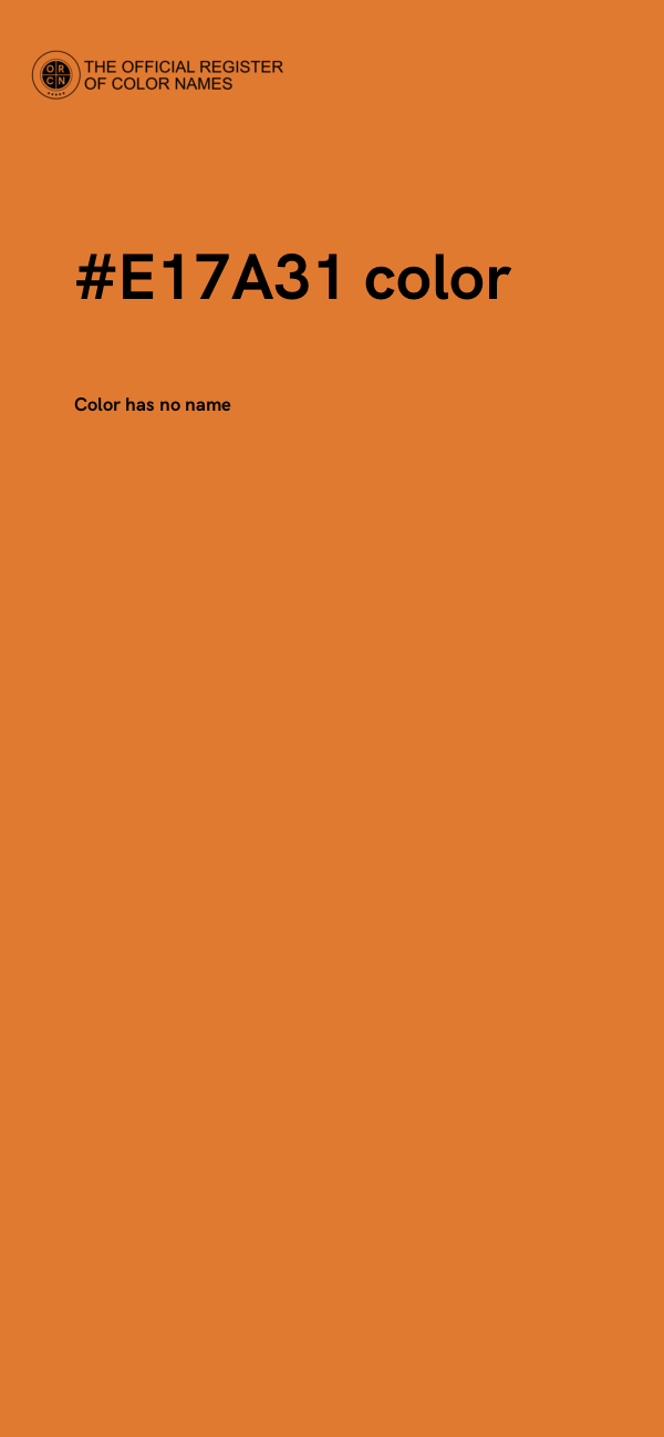 #E17A31 color image