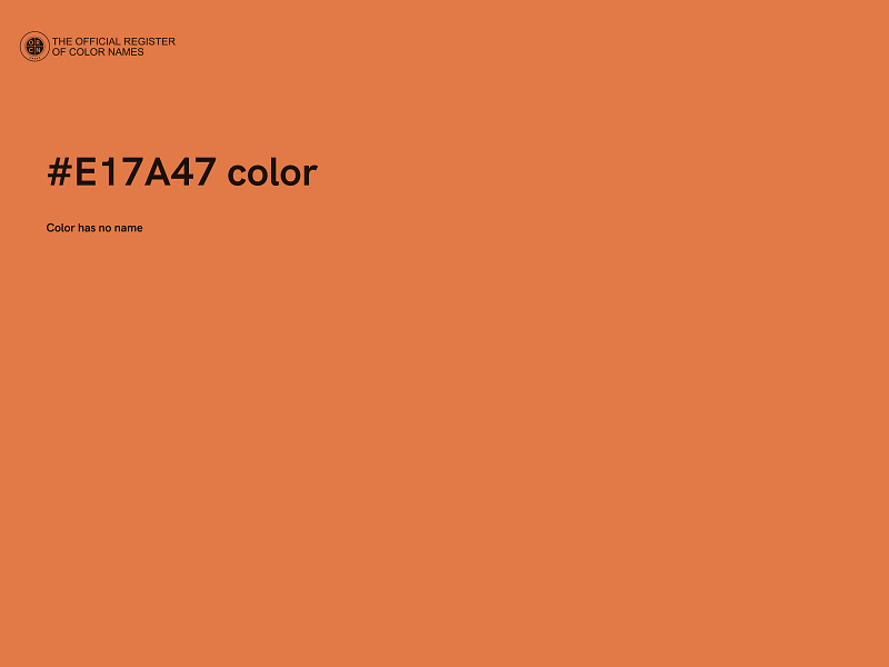 #E17A47 color image