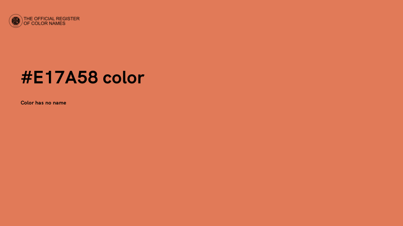 #E17A58 color image