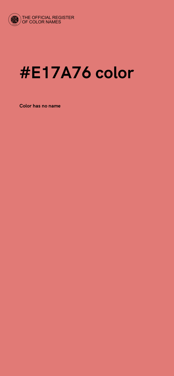 #E17A76 color image