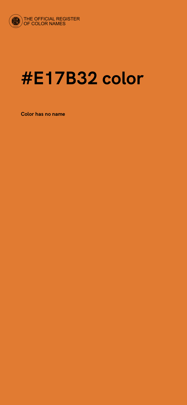 #E17B32 color image