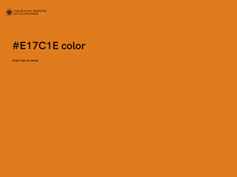 #E17C1E color image