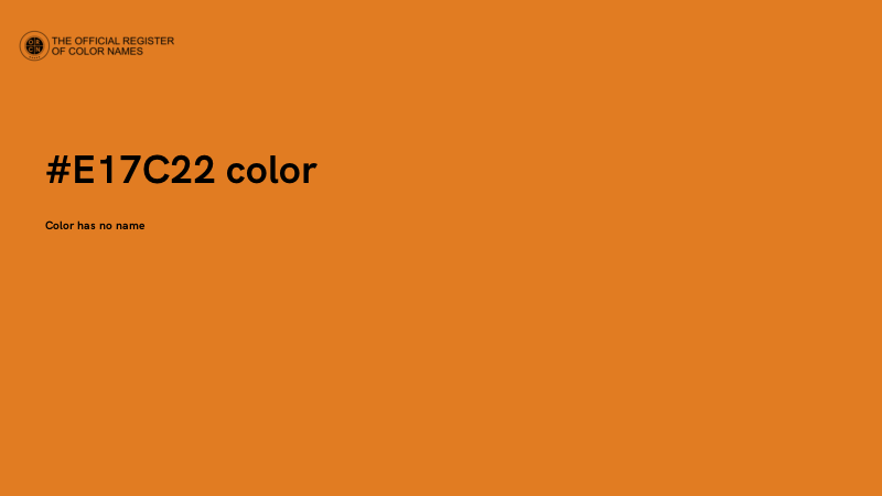 #E17C22 color image