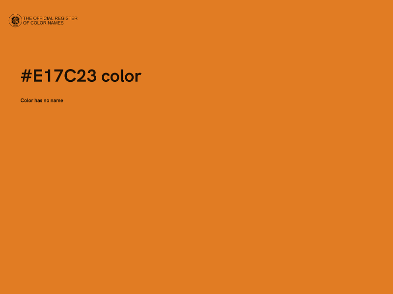 #E17C23 color image