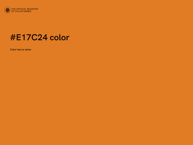 #E17C24 color image