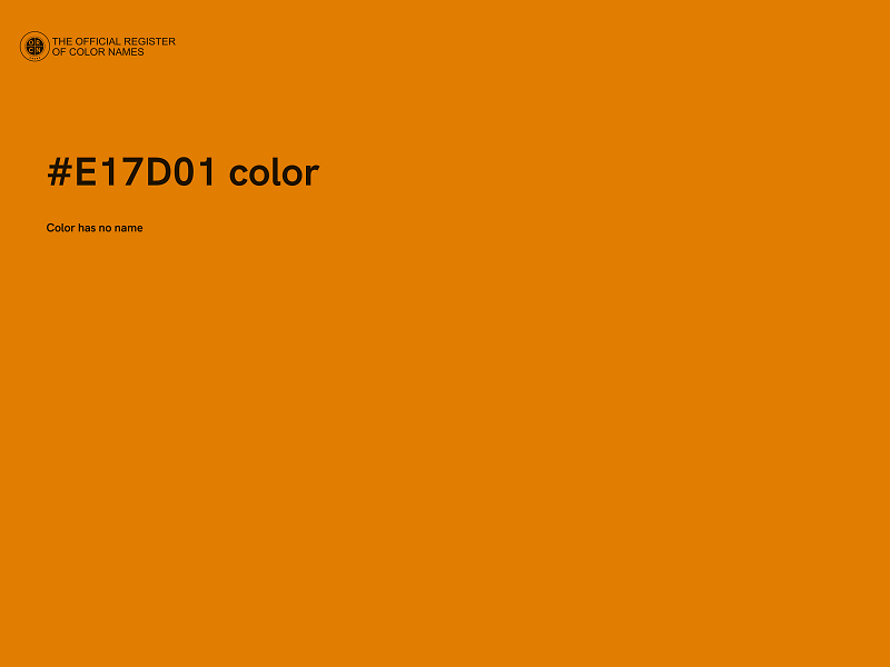 #E17D01 color image