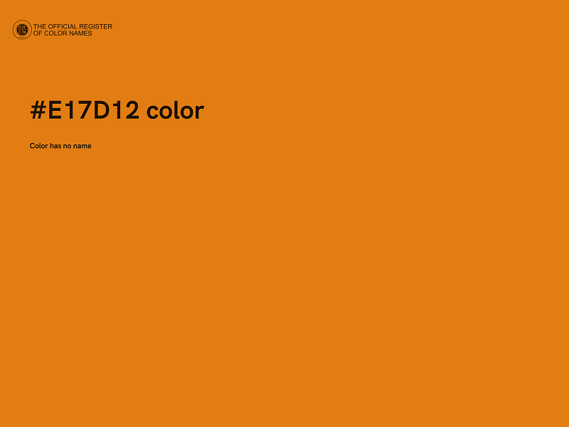 #E17D12 color image