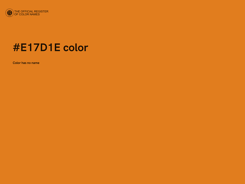 #E17D1E color image