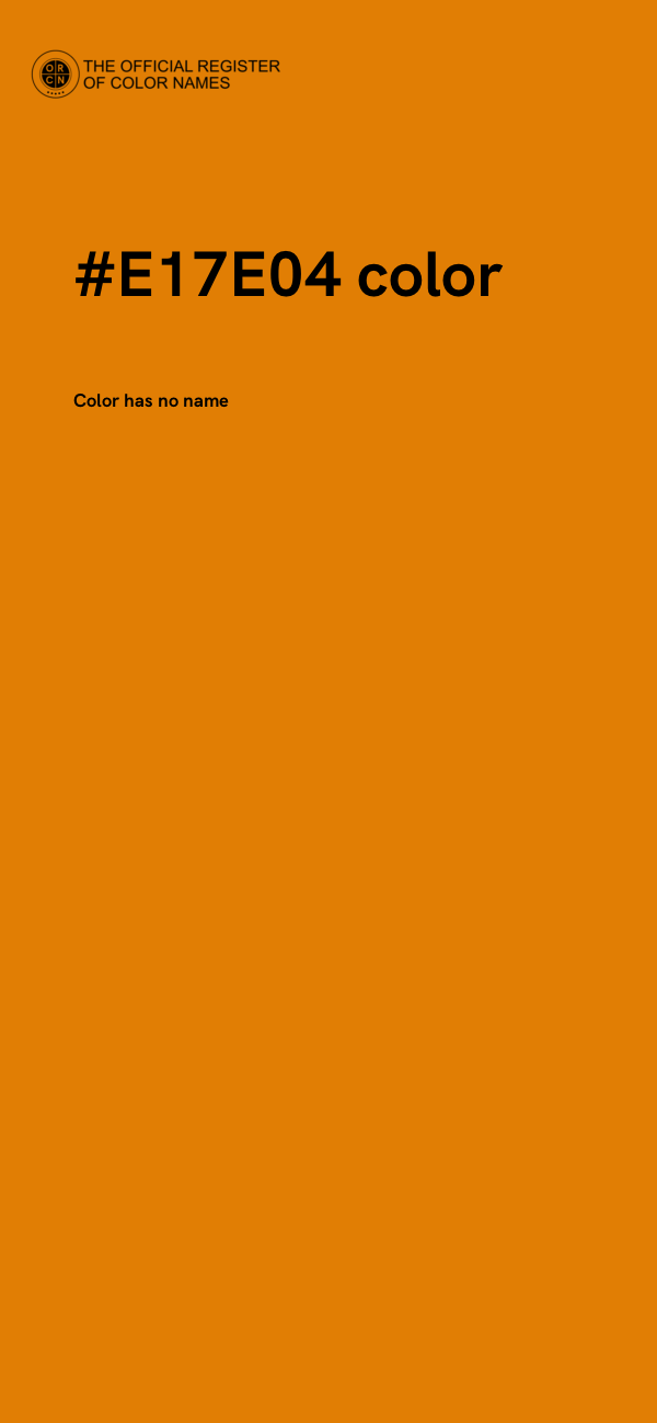 #E17E04 color image
