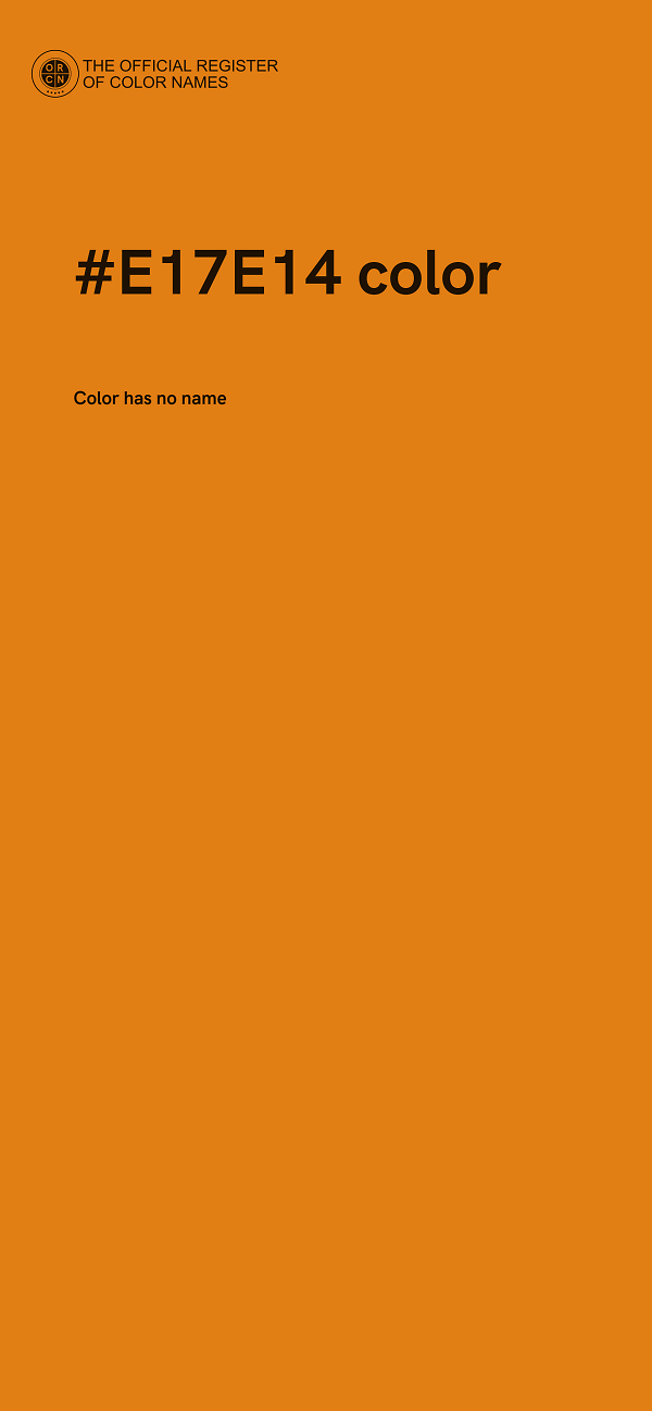 #E17E14 color image
