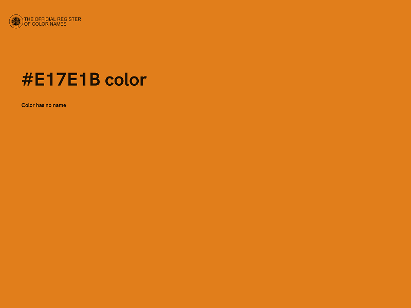 #E17E1B color image