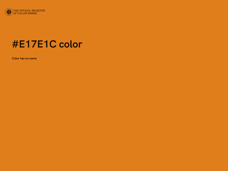 #E17E1C color image