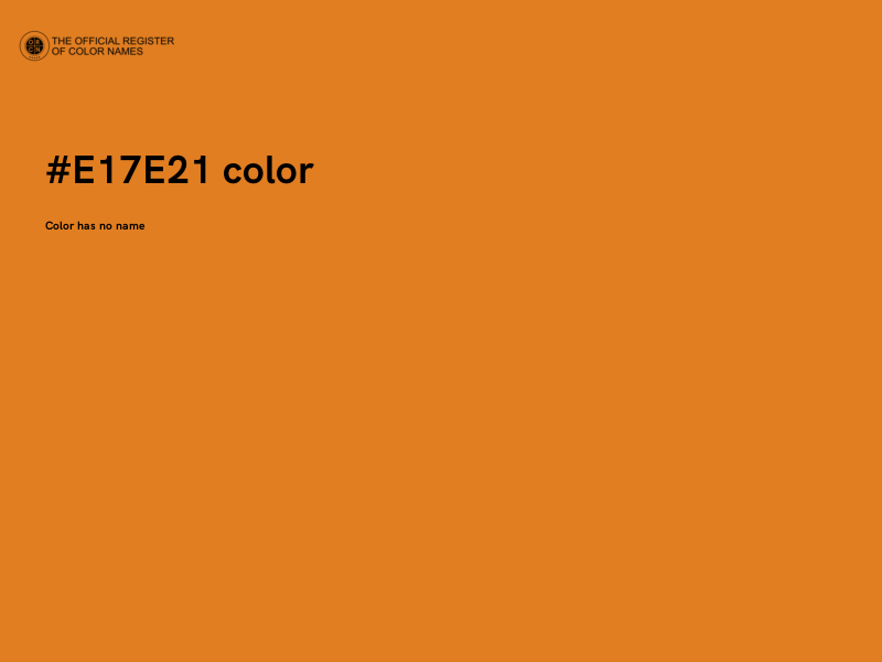 #E17E21 color image