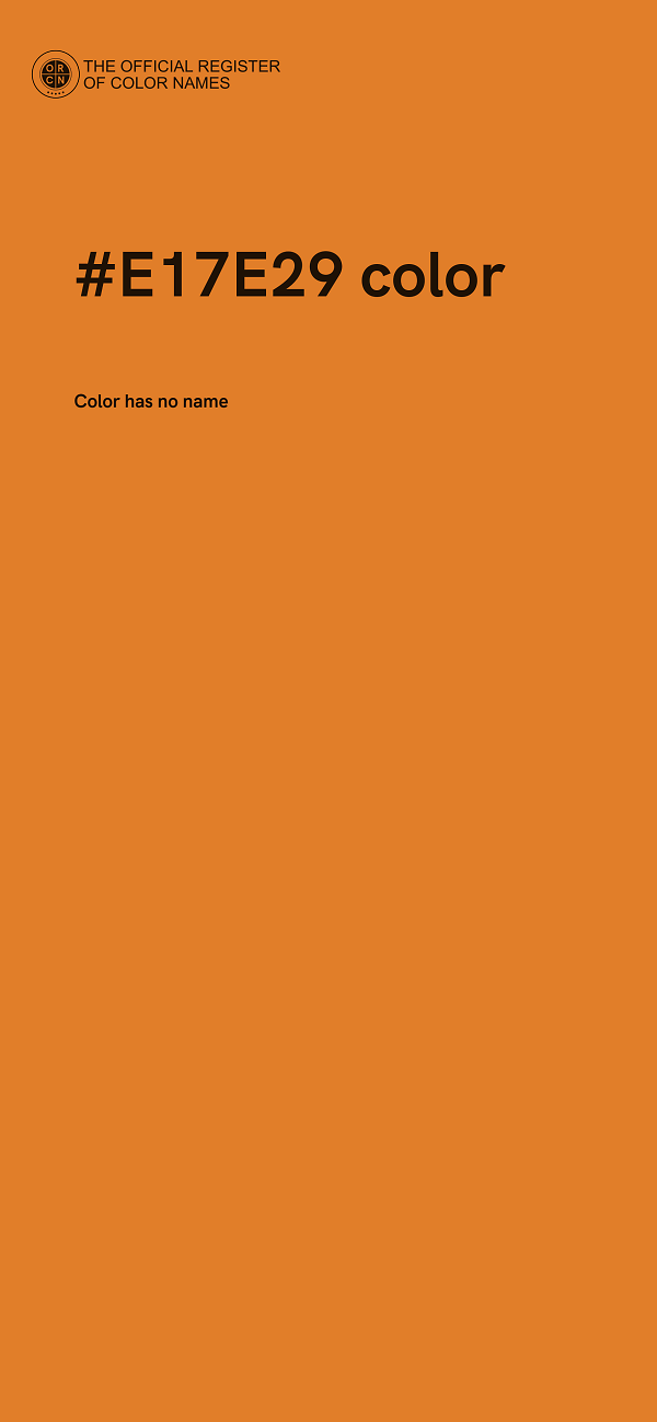 #E17E29 color image