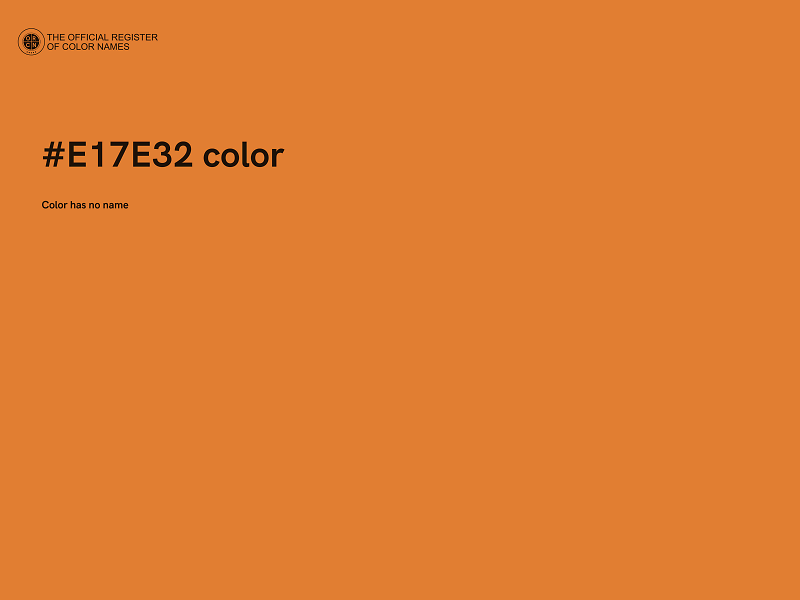 #E17E32 color image