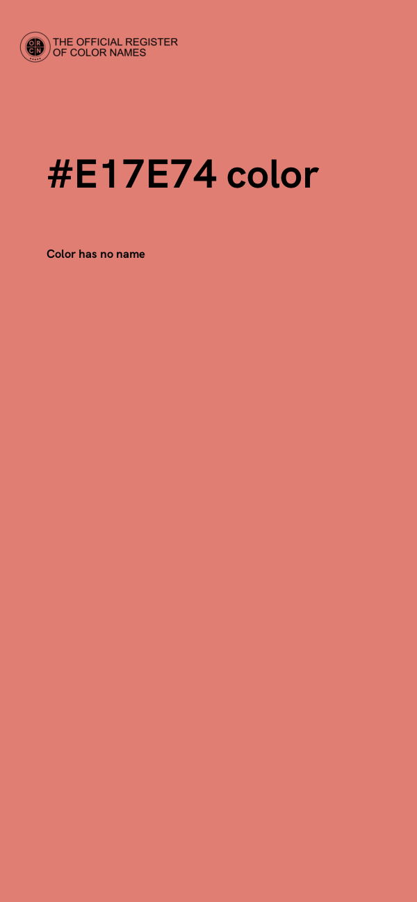 #E17E74 color image