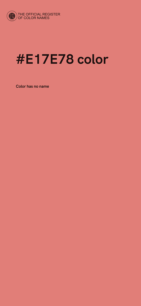 #E17E78 color image