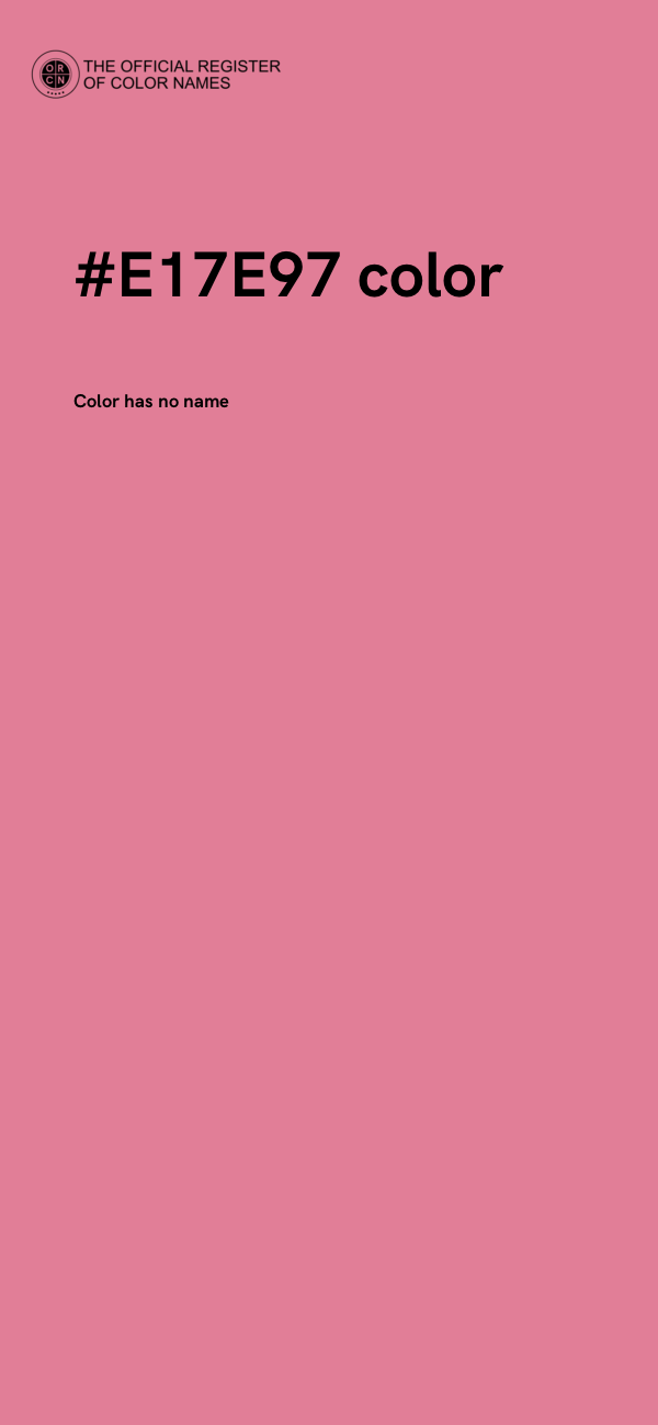 #E17E97 color image