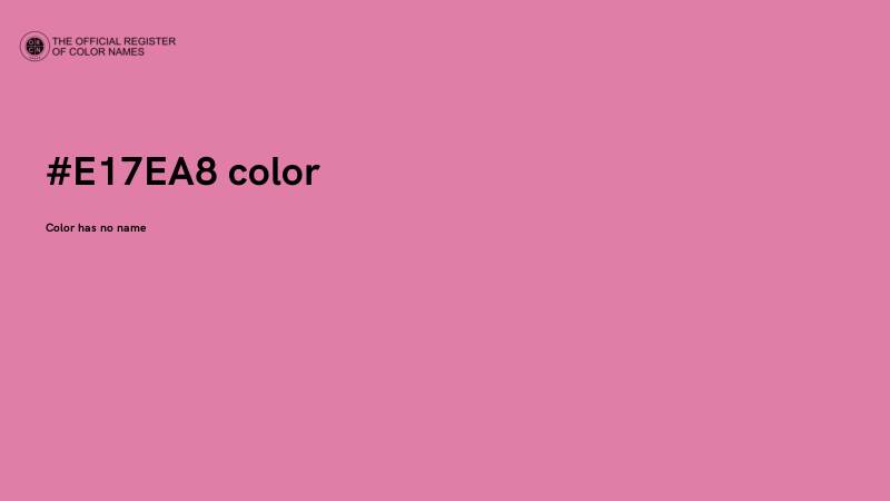 #E17EA8 color image