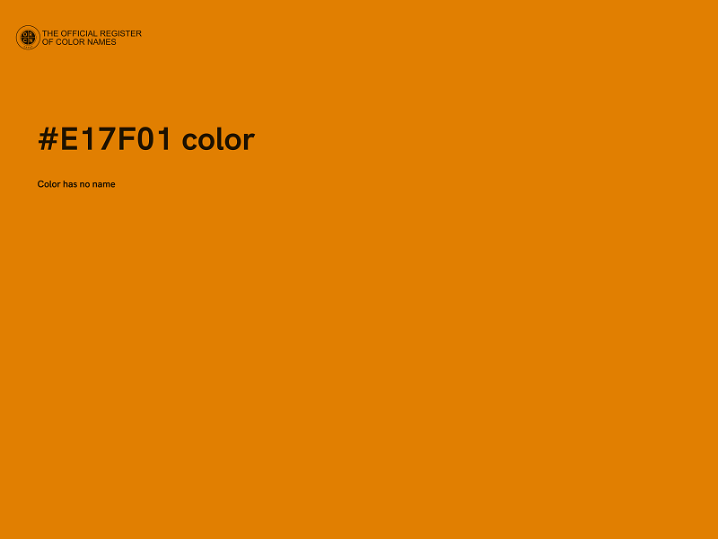#E17F01 color image