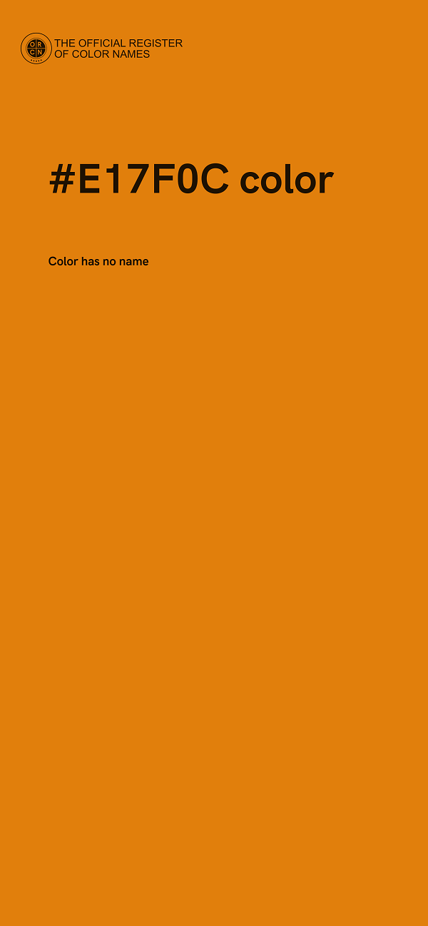 #E17F0C color image
