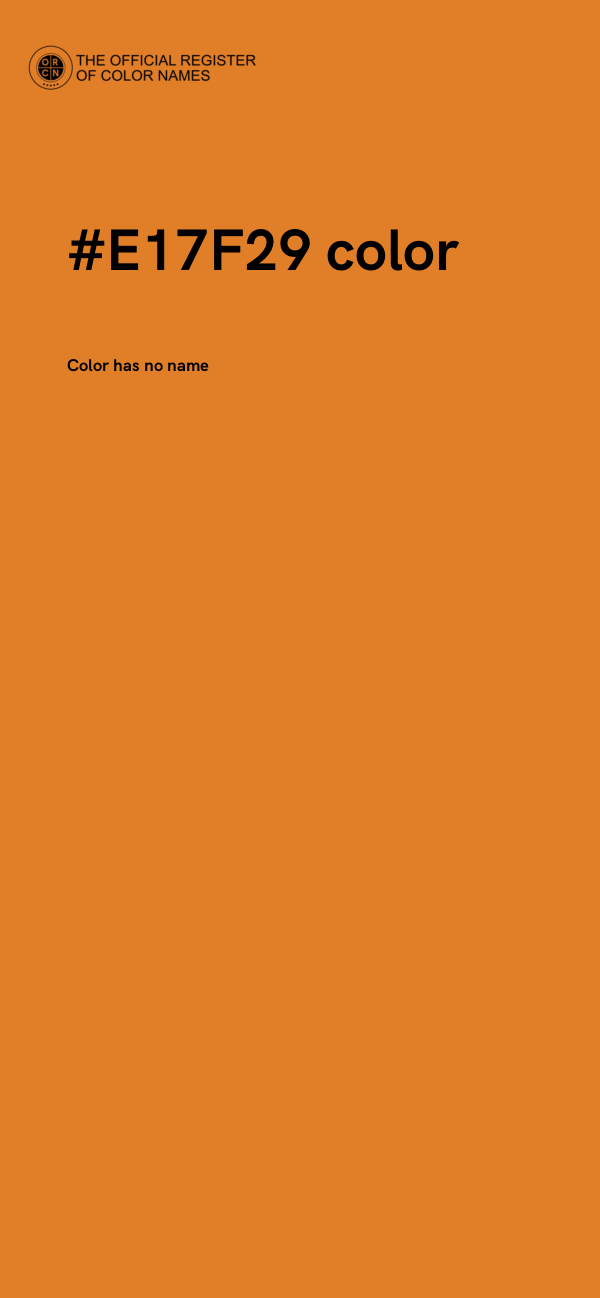 #E17F29 color image