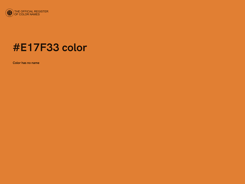 #E17F33 color image