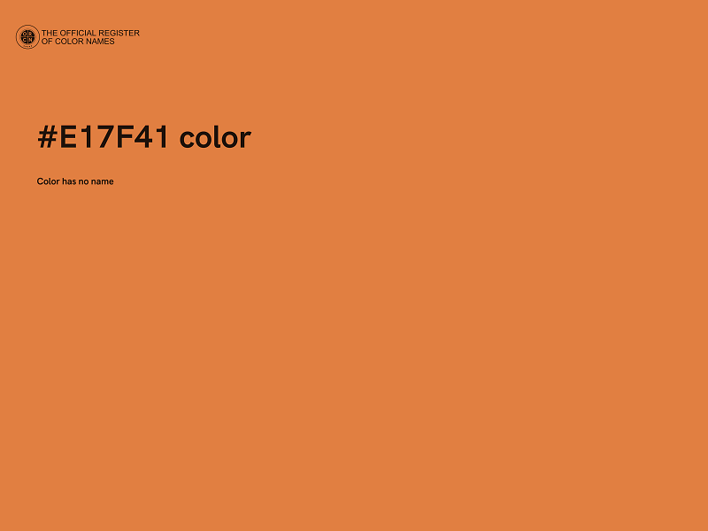 #E17F41 color image